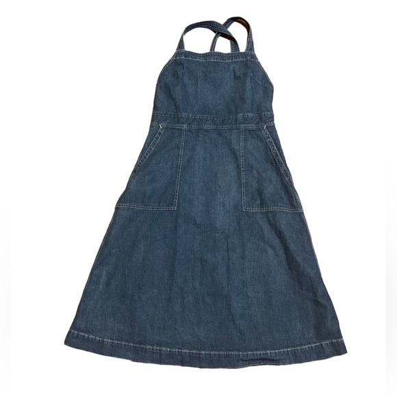 Polo Ralph Lauren Dresses & Skirts - Polo by Ralph Lauren Vintage 90s Denim Jean Overall Jumper Dress Size 14